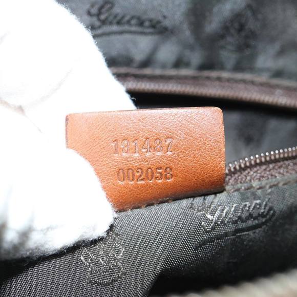 GUCCI GG Crystal Canvas Hand Bag Coated Canvas Brown 181487 Auth 60263 - Picture 12 of 16